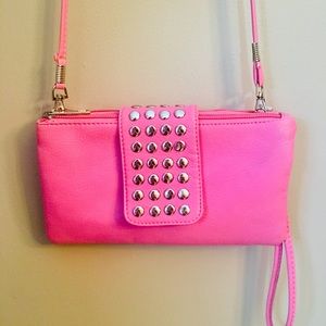 3 / $25 Pink vegan leather crossbody purse